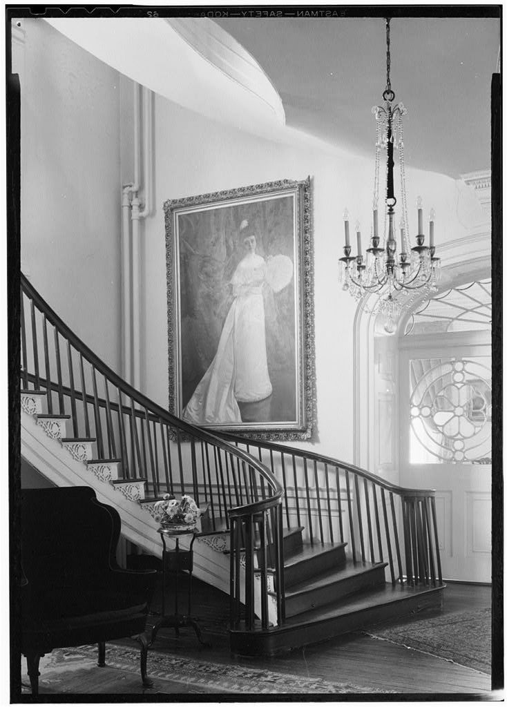 Interior stairway, Nathaniel Russell House, 1940.